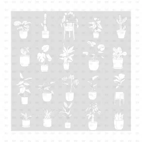 Indoor Plants Outline (20 Figures)