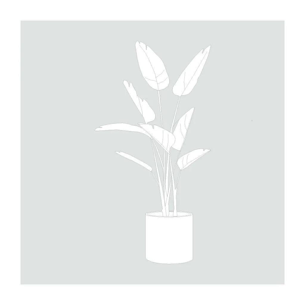 Indoor Plants Outline (20 Figures)