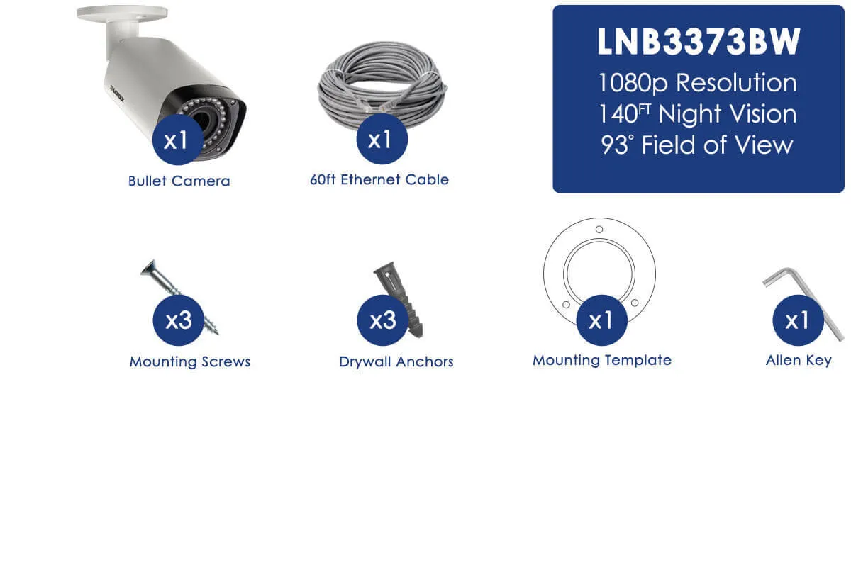 Indoor/Outdoor Security Camera with Motorized Zoom Lens