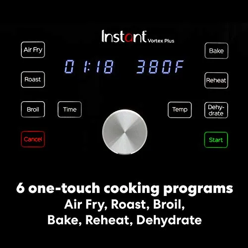 Instant Vortex Plus Air Fryer 6 in 1, Best Fries Ever, Dehydrator, 6 Qt, 1500W