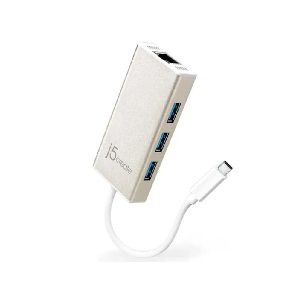 j5create JCH471 USB Type-C Gigabit Ethernet & HUB Multi Adapter