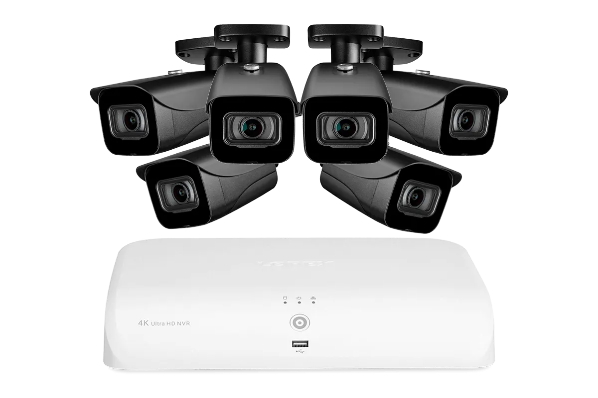Lorex 4K (8 Camera Capable) 2TB Wired NVR System with Bullet Cameras