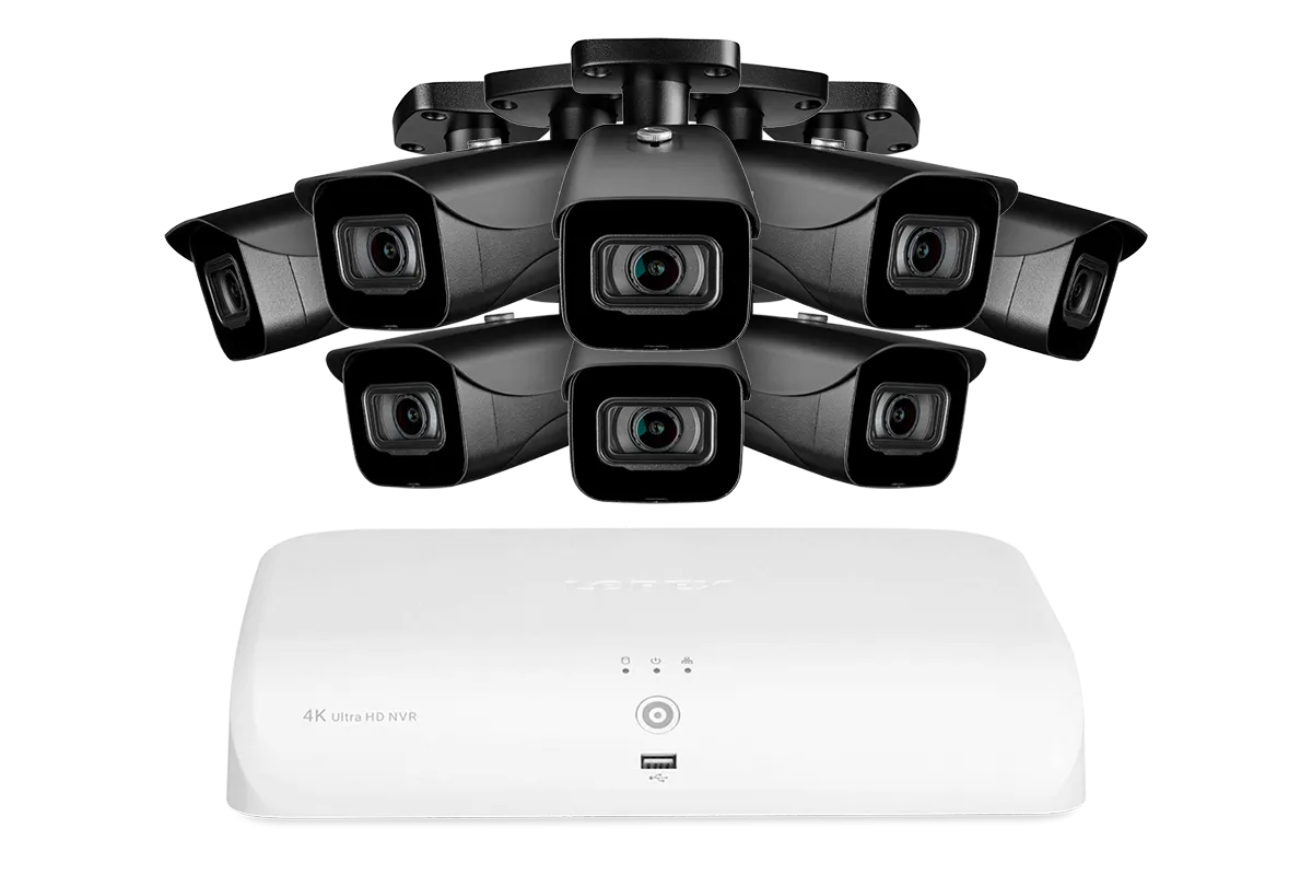 Lorex 4K (8 Camera Capable) 2TB Wired NVR System with Bullet Cameras
