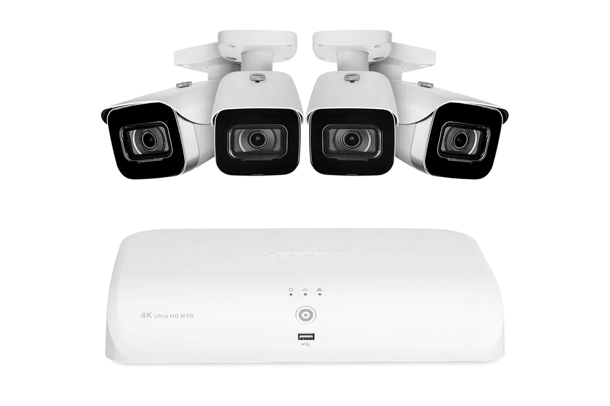 Lorex 4K (8 Camera Capable) 2TB Wired NVR System with Bullet Cameras
