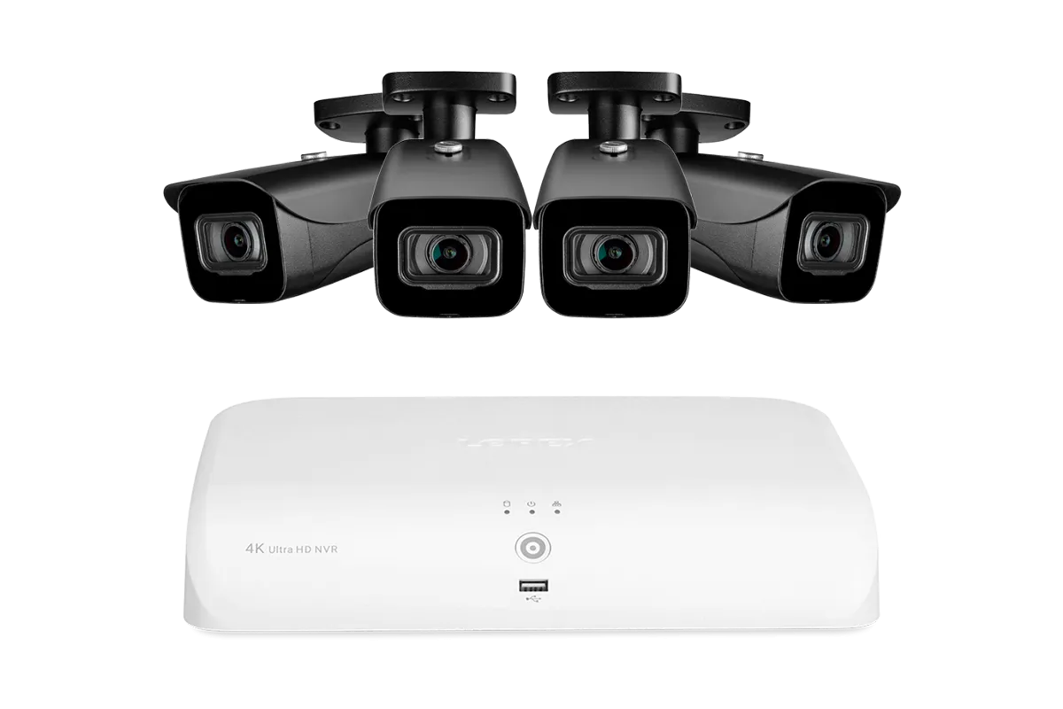 Lorex 4K (8 Camera Capable) 2TB Wired NVR System with Bullet Cameras