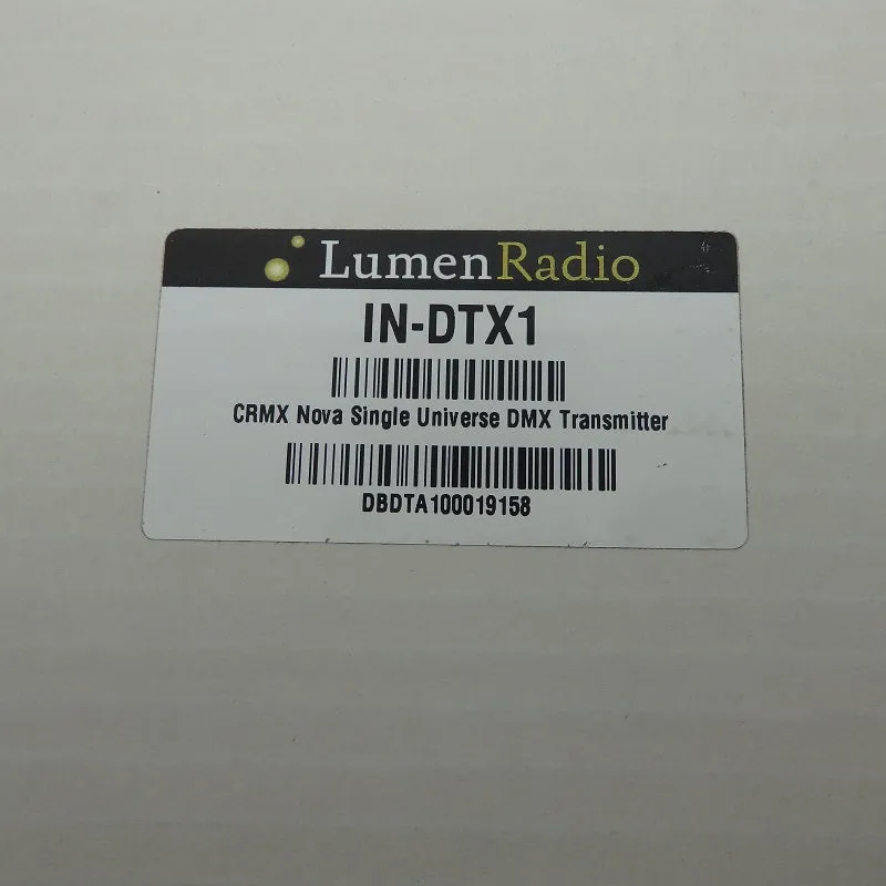 LumenRadio CRMX Nova Single Universe Indoor DMX Transmitter IN-DTX1