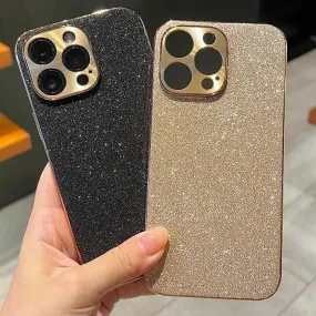 Luxury Glitter Bling Plating Phone Case for iPhone – Sparkling Hard Cover