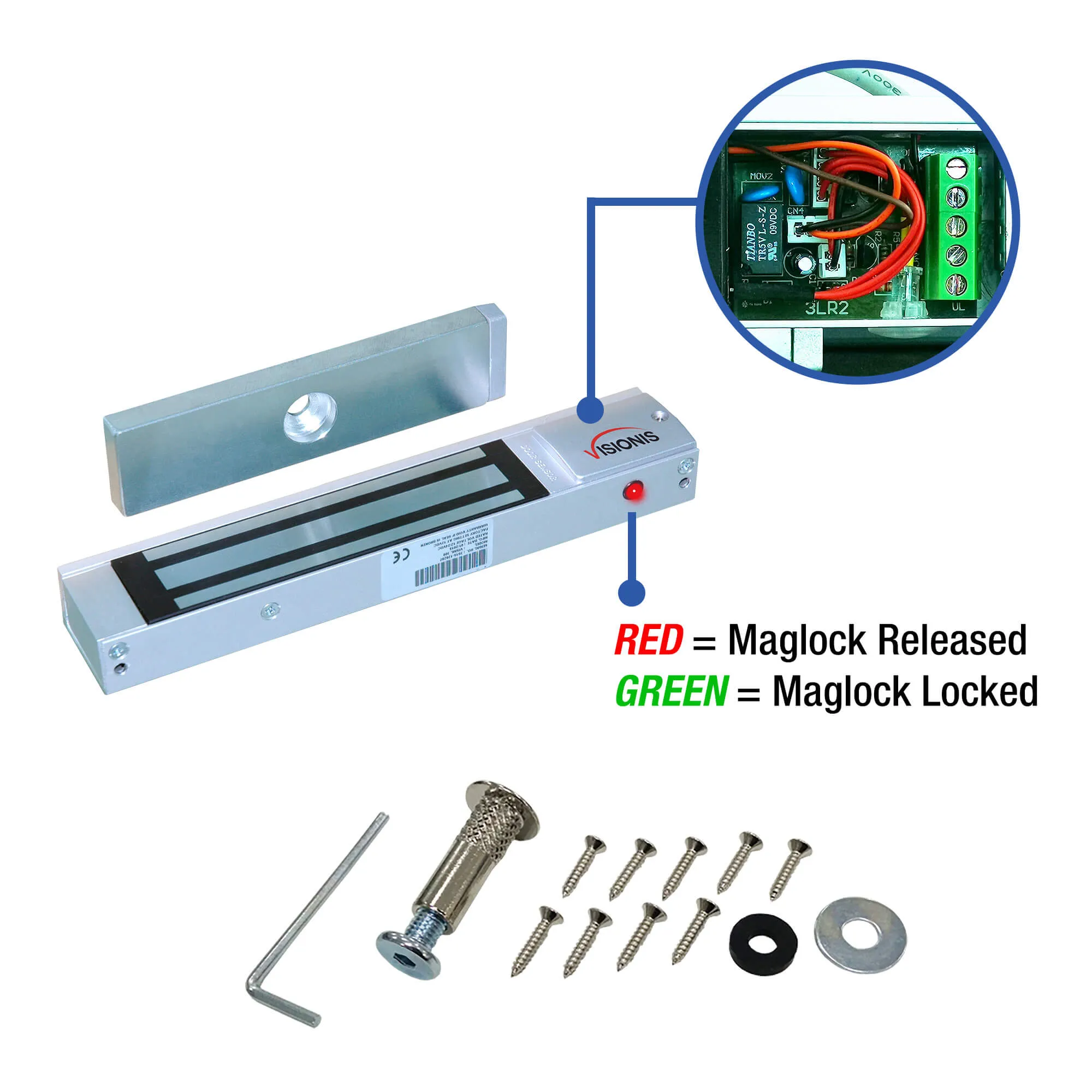 Maglock Kit FPC-5588 300lbs One Door Access Control Out Swinging Door 300lbs Maglock   Slim Outdoor Digital Touch Keypad/Reader Standalone With Mini Controller   Wiegand 26, No Software, EM Card