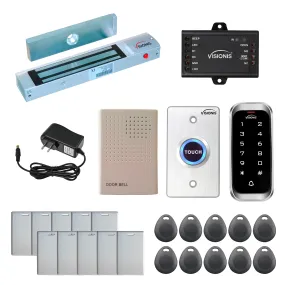 Maglock Kit FPC-5588 300lbs One Door Access Control Out Swinging Door 300lbs Maglock   Slim Outdoor Digital Touch Keypad/Reader Standalone With Mini Controller   Wiegand 26, No Software, EM Card