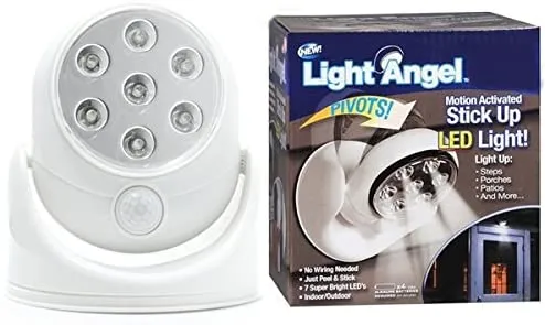 Motion Activated Light Angel As Seen On TV Cordless Induction Light Base Rotates 360! No Wiring Needed!