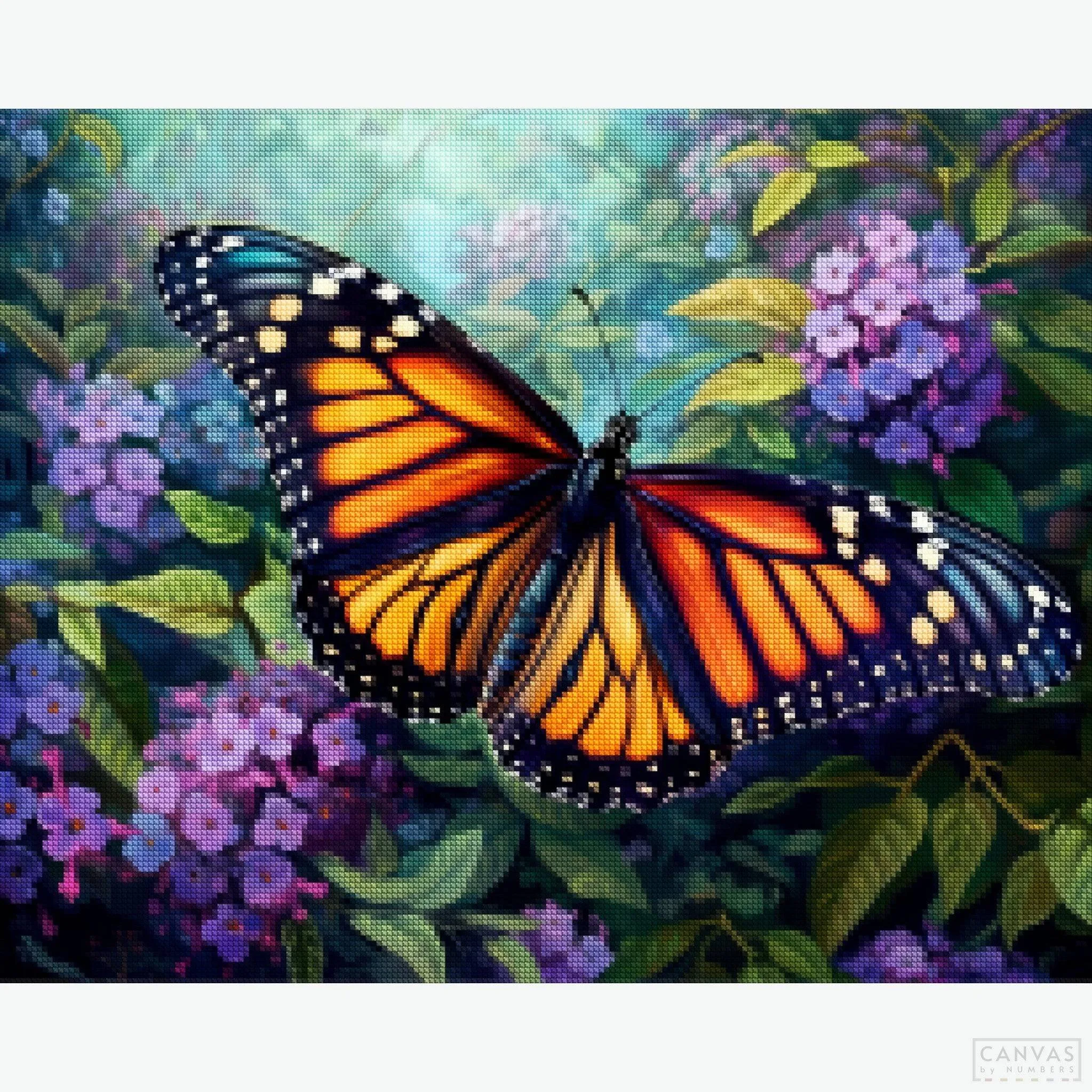 Nature's Elegance - Monarch Butterfly Diamond Painting