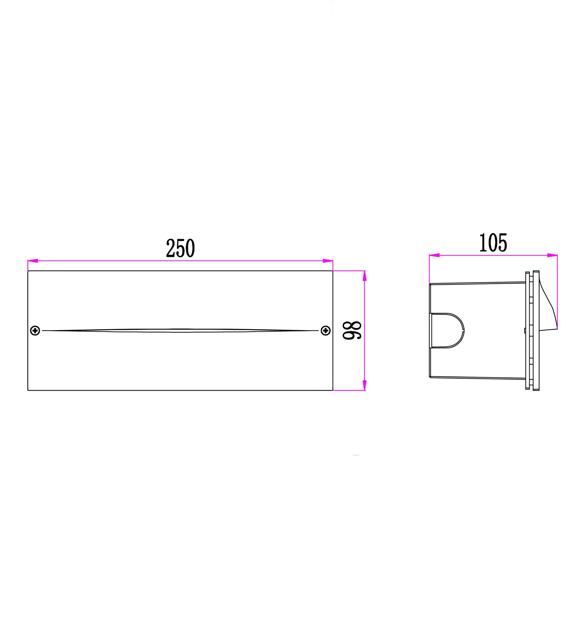 OGA: Recessed Exterior LED Wall Lights IP65