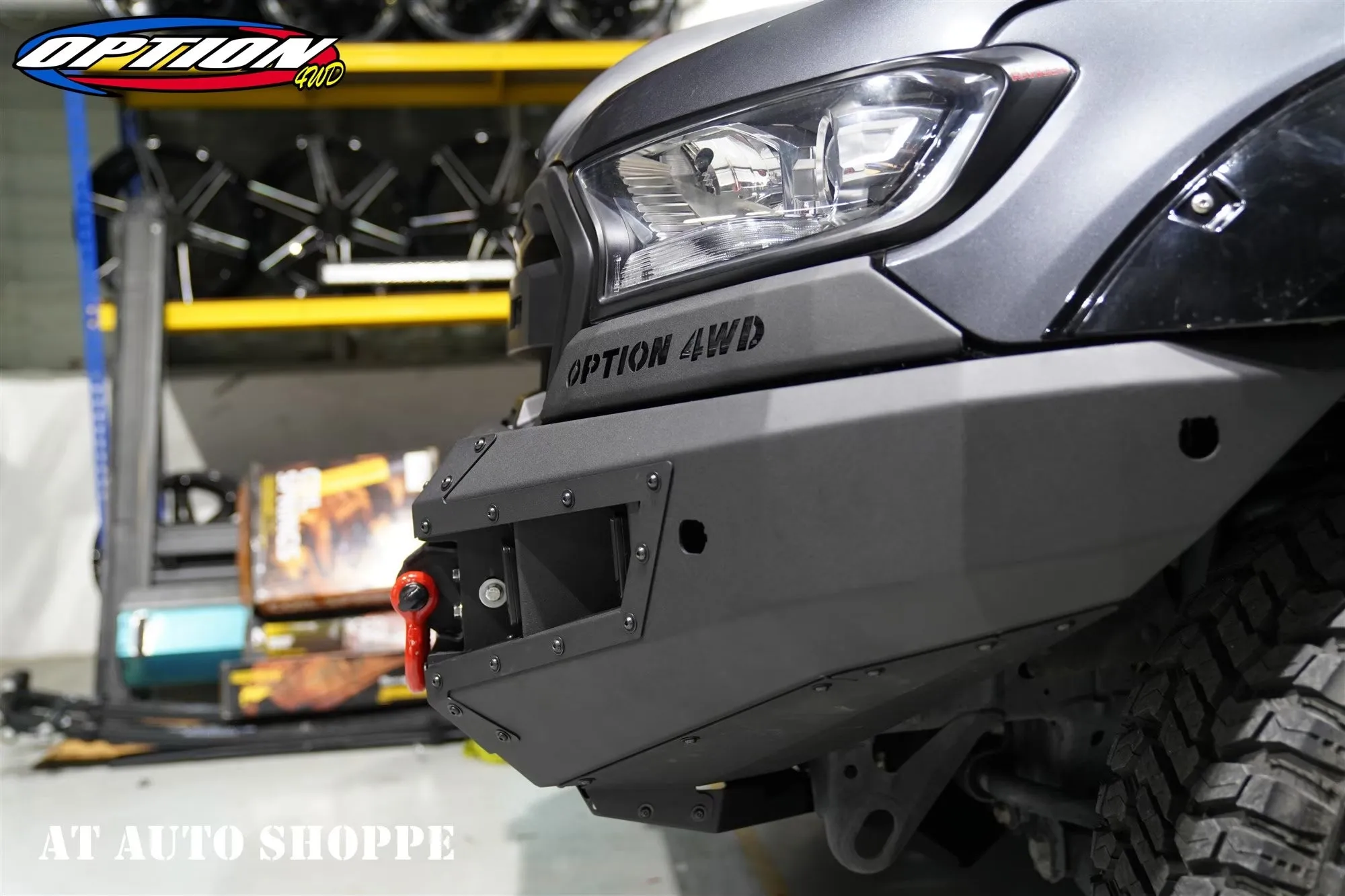 OPTION4WD - V.1 FRONT WINCH BAR - FORD RANGER & EVEREST (2015-2022) kit