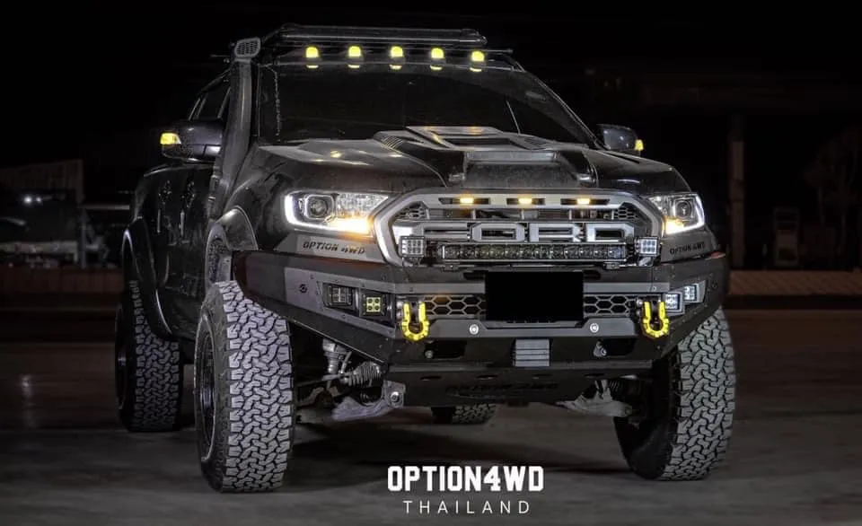OPTION4WD - V.1 FRONT WINCH BAR - FORD RANGER & EVEREST (2015-2022) kit