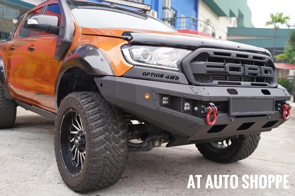 OPTION4WD - V.1 FRONT WINCH BAR - FORD RANGER & EVEREST (2015-2022) kit