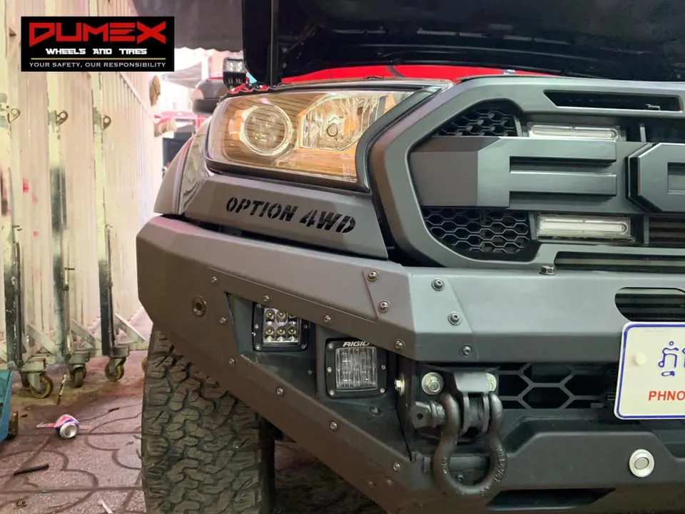 OPTION4WD - V.1 FRONT WINCH BAR - FORD RANGER & EVEREST (2015-2022) kit