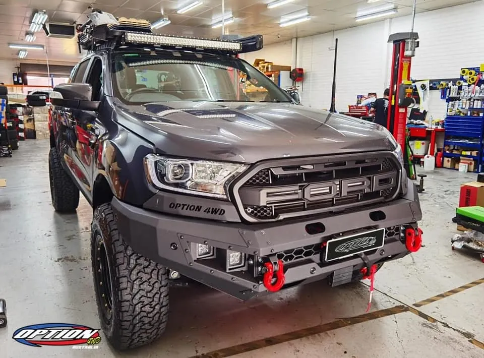 OPTION4WD - V.1 FRONT WINCH BAR - FORD RANGER & EVEREST (2015-2022) kit