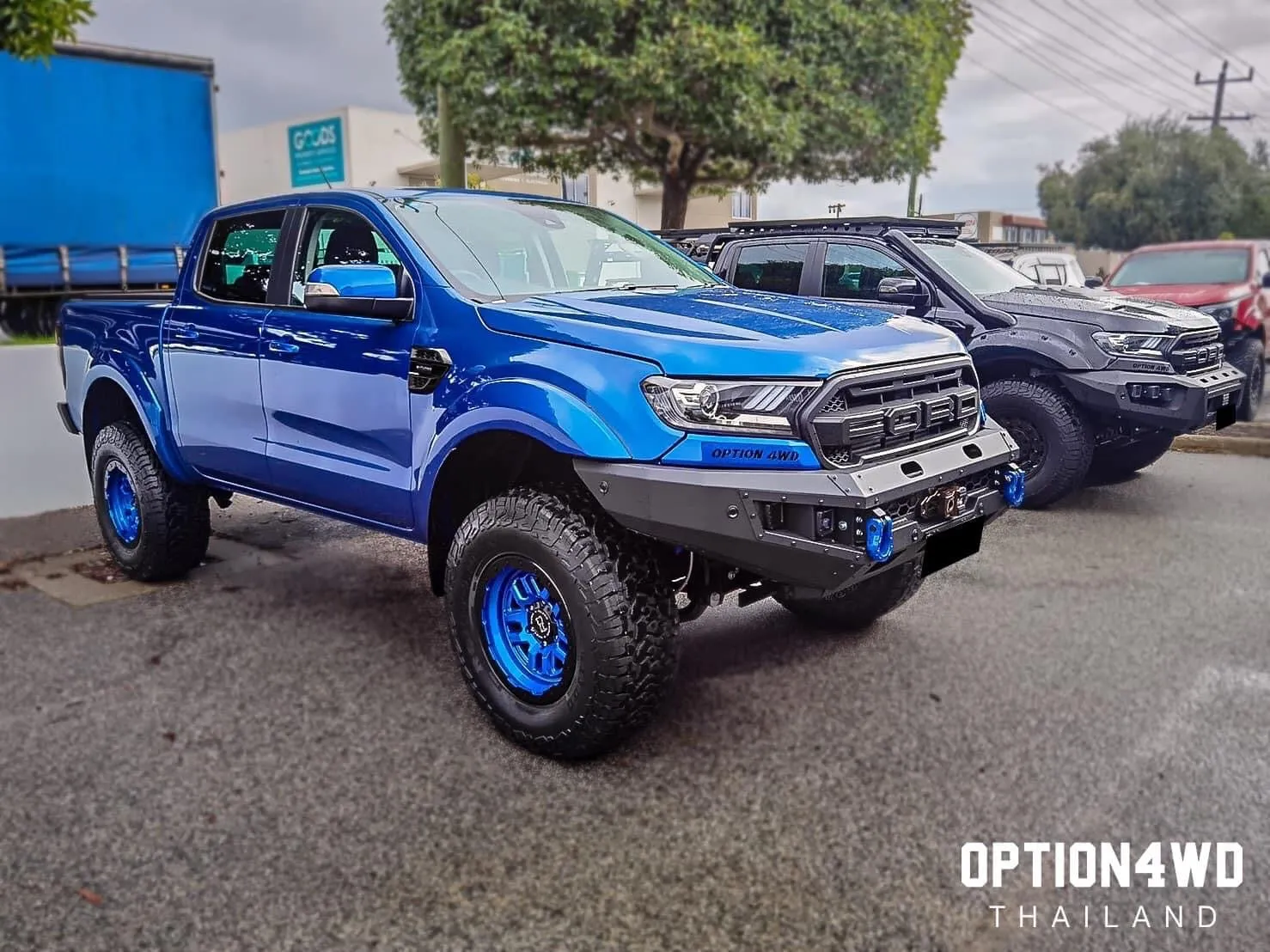 OPTION4WD - V.1 FRONT WINCH BAR - FORD RANGER & EVEREST (2015-2022) kit