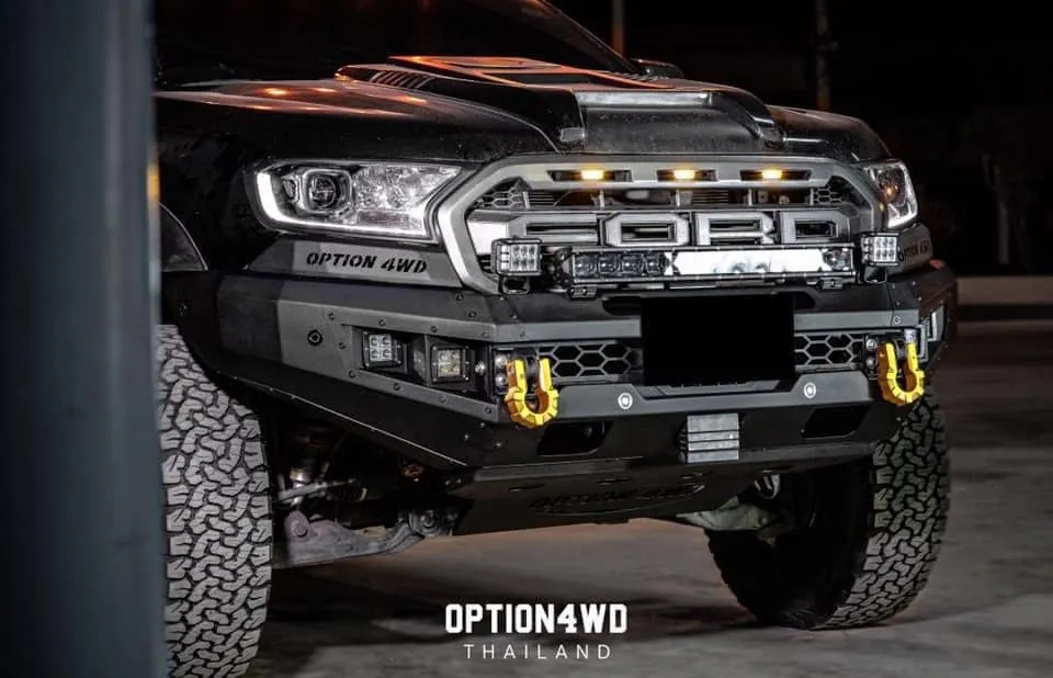 OPTION4WD - V.1 FRONT WINCH BAR - FORD RANGER & EVEREST (2015-2022) kit