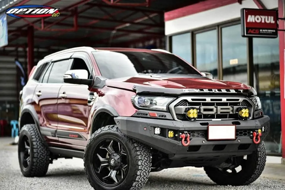 OPTION4WD - V.1 FRONT WINCH BAR - FORD RANGER & EVEREST (2015-2022) kit