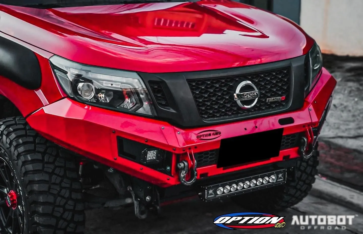 OPTION4WD - V.1 FRONT WINCH BAR - NISSAN NAVARA (2015-2019 )