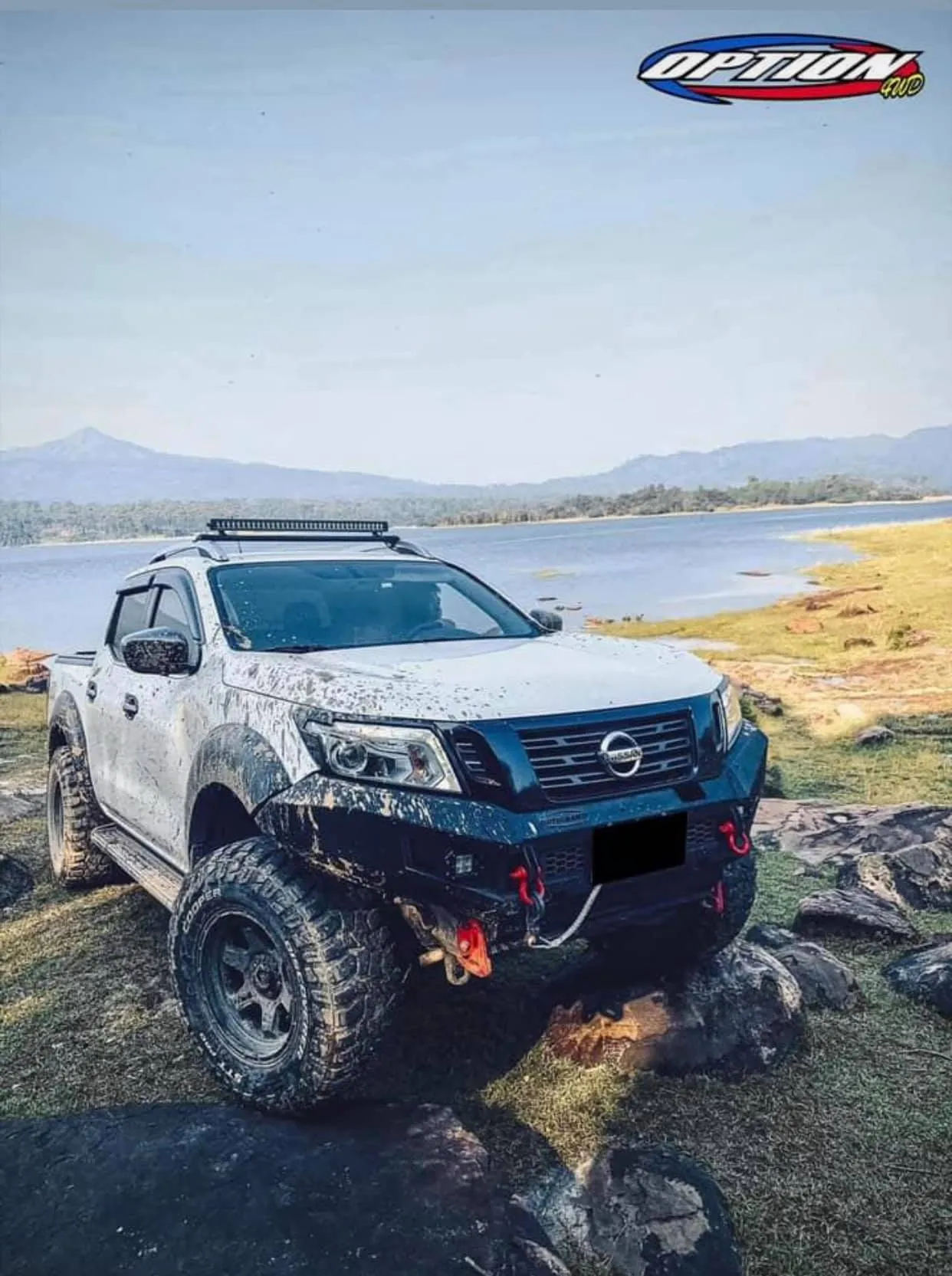 OPTION4WD - V.1 FRONT WINCH BAR - NISSAN NAVARA (2015-2019 )