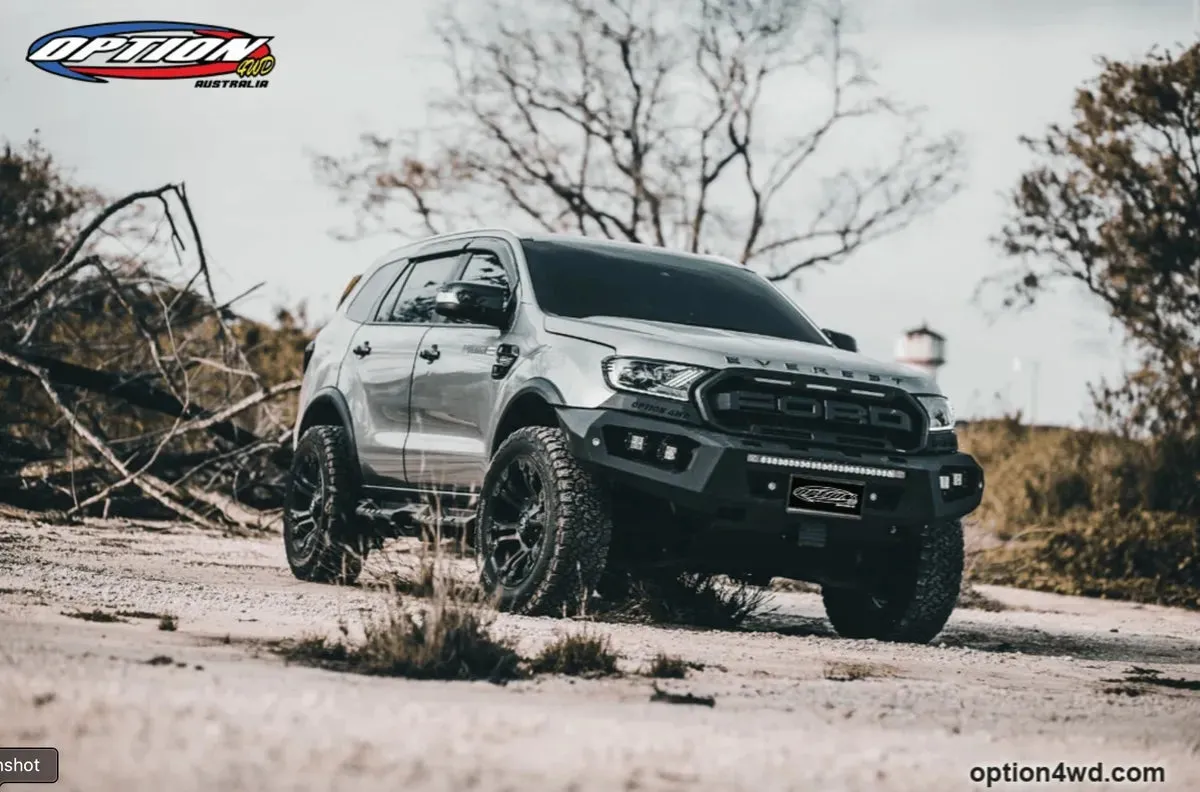 OPTION4WD - V.3 FRONT WINCH BAR - RANGER & EVEREST  (2015-2022)