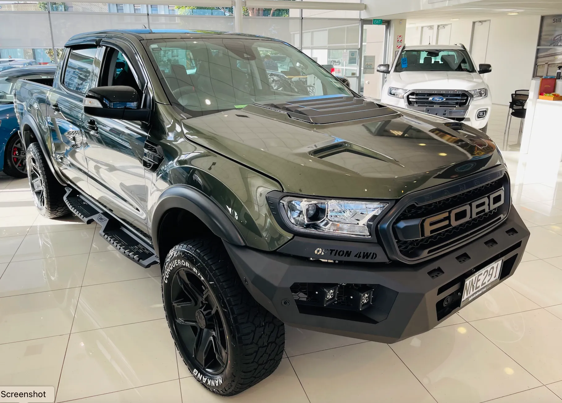 OPTION4WD - V.3 FRONT WINCH BAR - RANGER & EVEREST  (2015-2022)