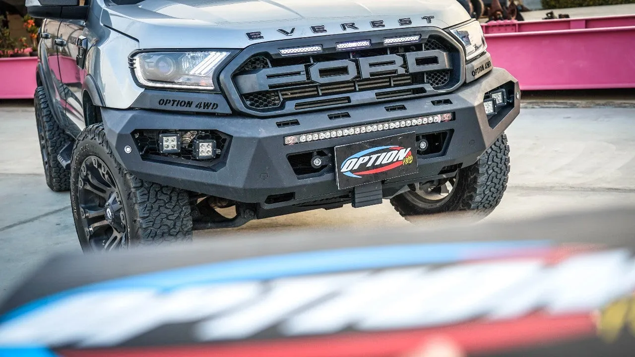 OPTION4WD - V.3 FRONT WINCH BAR - RANGER & EVEREST  (2015-2022)