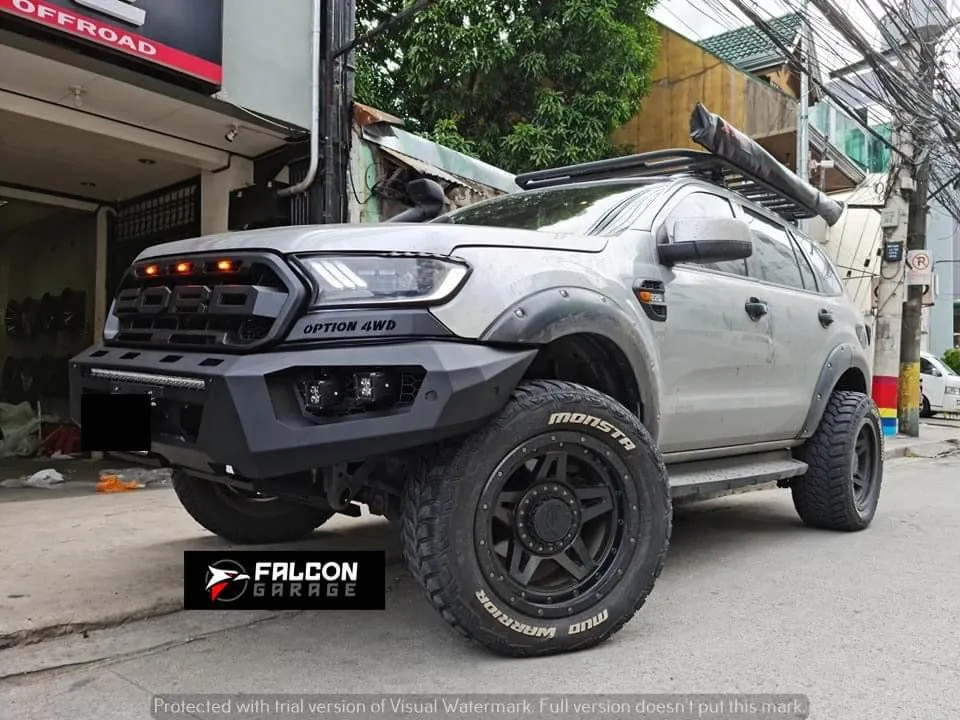 OPTION4WD - V.3 FRONT WINCH BAR - RANGER & EVEREST  (2015-2022)