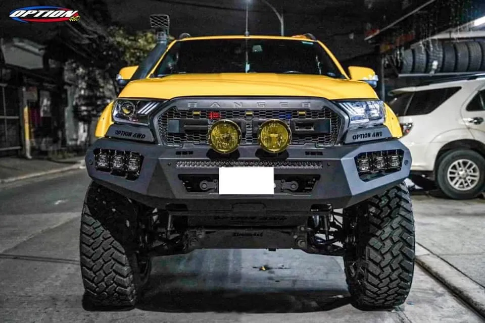 OPTION4WD - V.3 FRONT WINCH BAR - RANGER & EVEREST  (2015-2022)