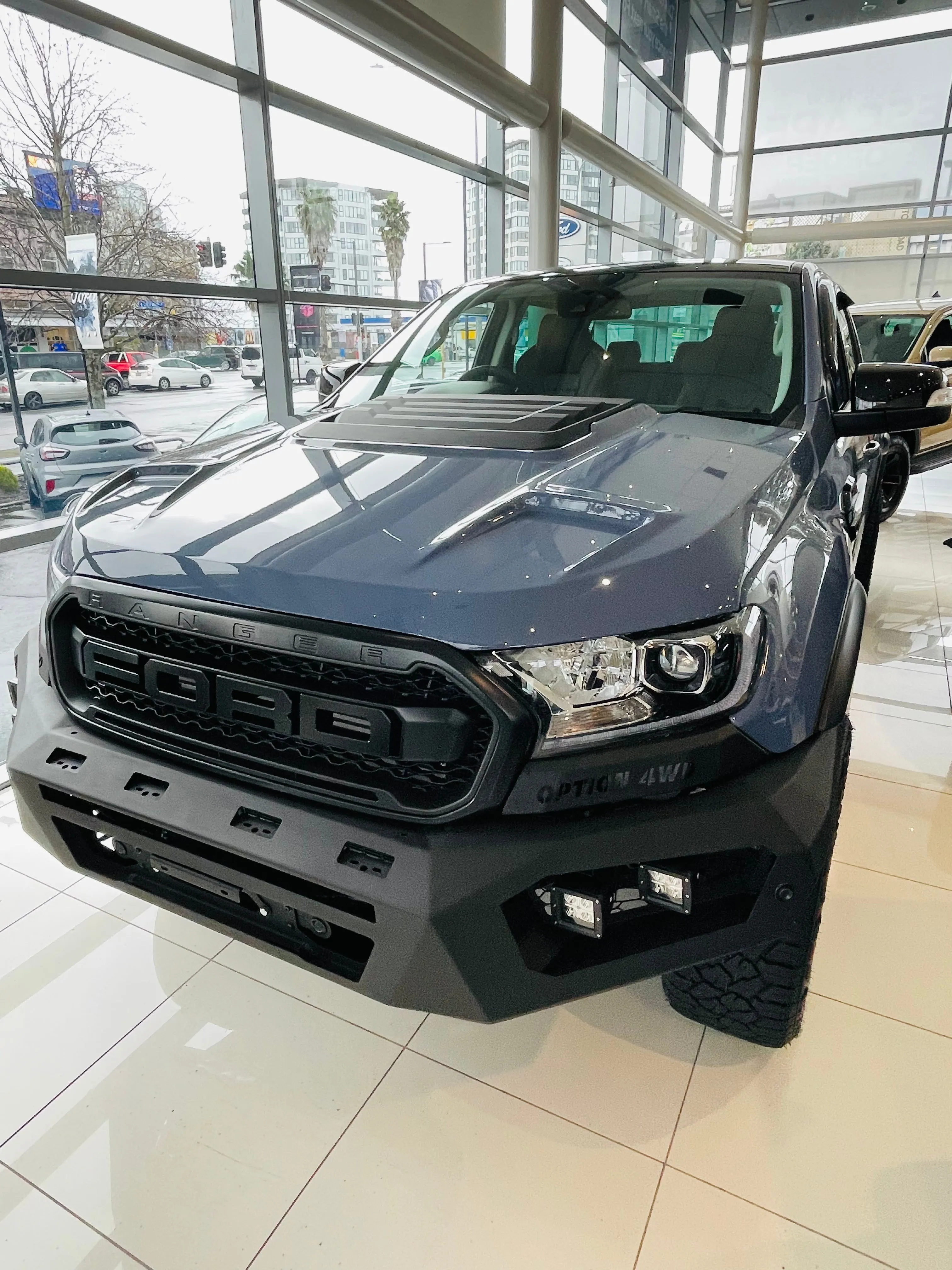 OPTION4WD - V.3 FRONT WINCH BAR - RANGER & EVEREST  (2015-2022)