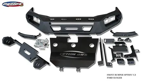 OPTION4WD - V.3 FRONT WINCH BAR - RANGER & EVEREST  (2015-2022)