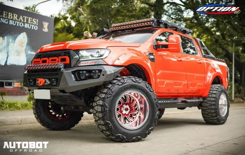 OPTION4WD - V.3 FRONT WINCH BAR - RANGER & EVEREST  (2015-2022)