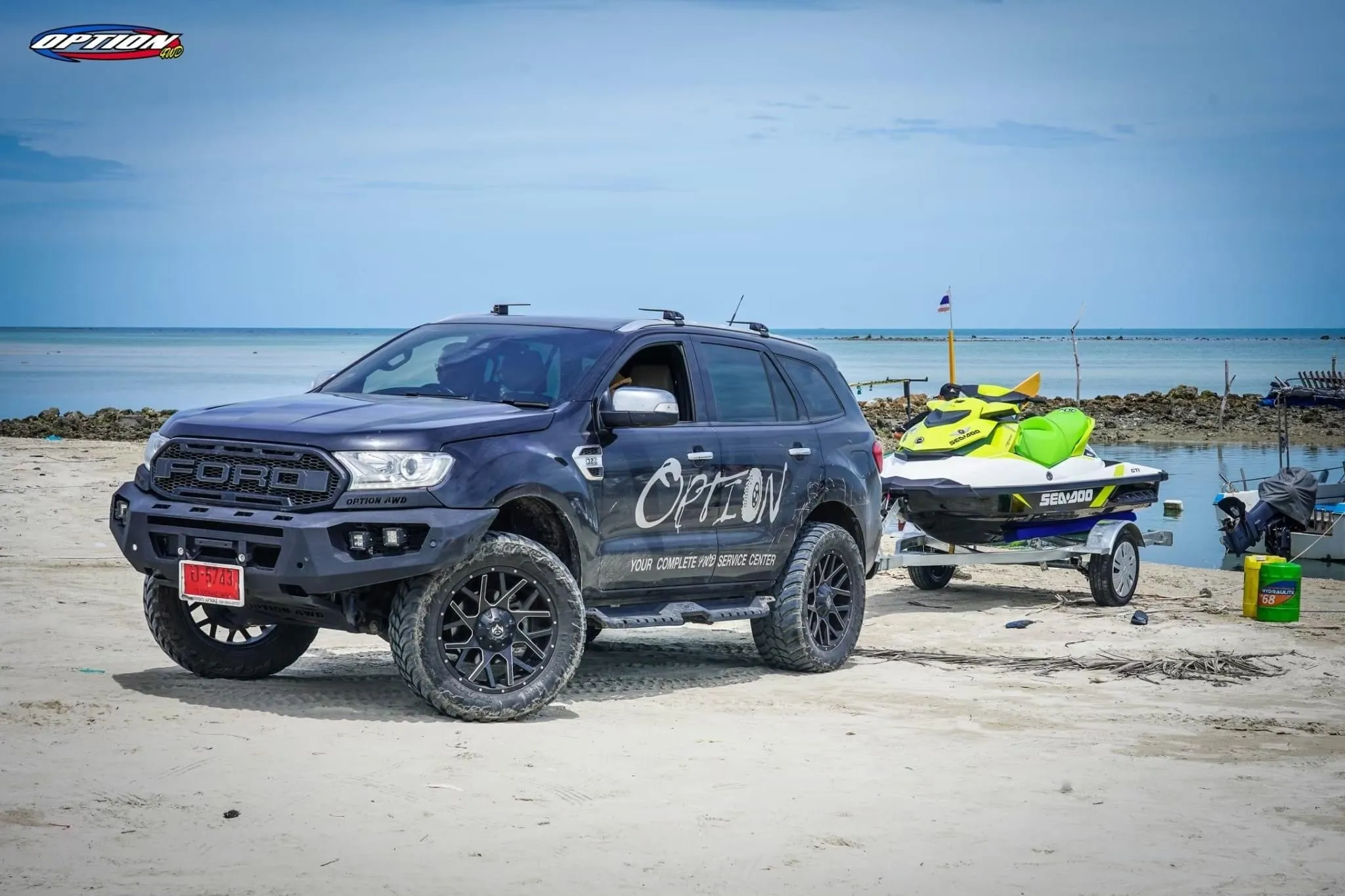 OPTION4WD - V.3 FRONT WINCH BAR - RANGER & EVEREST  (2015-2022)