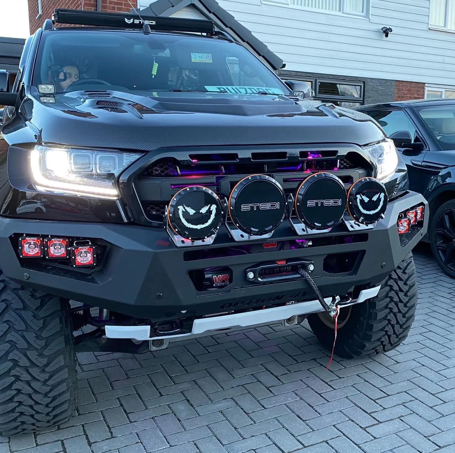 OPTION4WD - V.3 FRONT WINCH BAR - RANGER & EVEREST  (2015-2022)