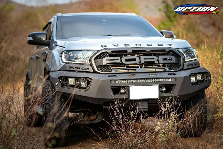 OPTION4WD - V.3 FRONT WINCH BAR - RANGER & EVEREST  (2015-2022)