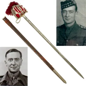 Original British WWII Scottish Basket-Hilted Sword Belonging to MI5 Intelligence Officer Lt. Col. Thomas Argyll Robertson Original British WWII Scottish Basket-Hilted Sword Belonging to MI5 Intelligence Officer Lt. Col. Thomas Argyll Robertson