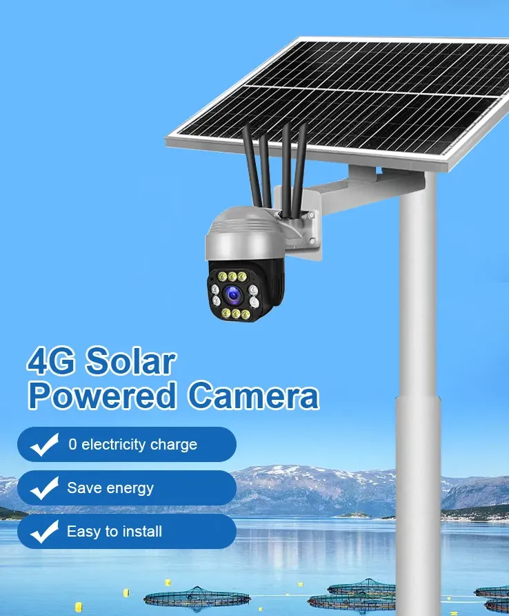Outdoor 2Mp 40W Solar Powered Surveillance Smart Security Camera Se-B40-4G