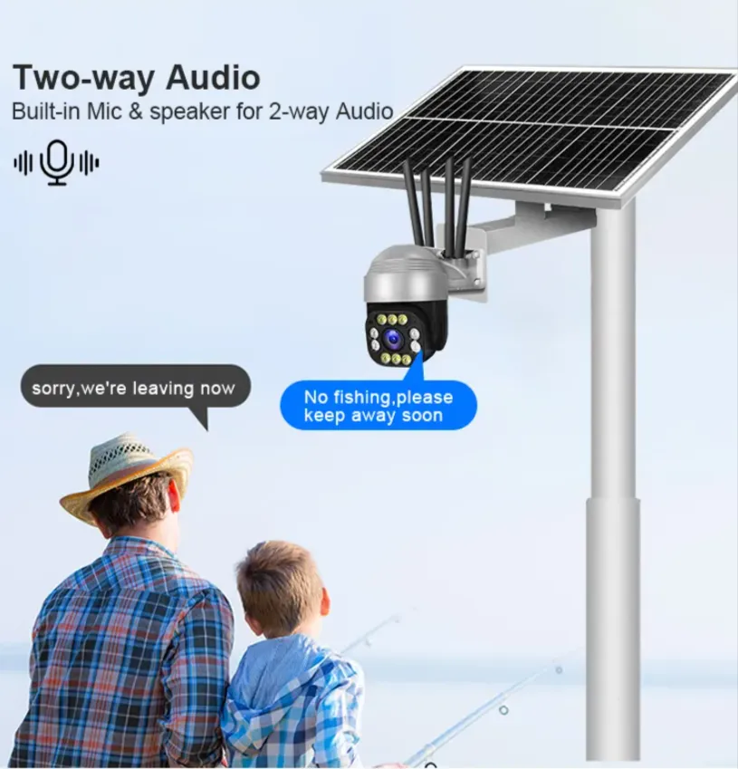 Outdoor 2Mp 40W Solar Powered Surveillance Smart Security Camera Se-B40-4G