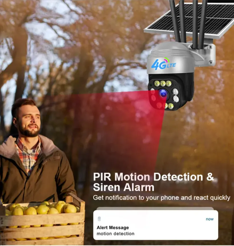 Outdoor 2Mp 40W Solar Powered Surveillance Smart Security Camera Se-B40-4G