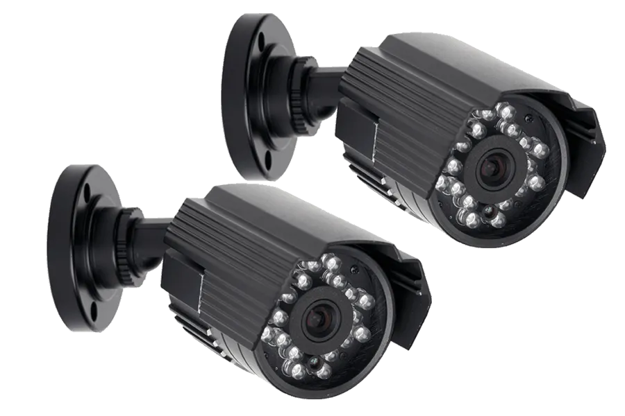 Outdoor surveillance cameras with 60FT night vision (2 Pack)