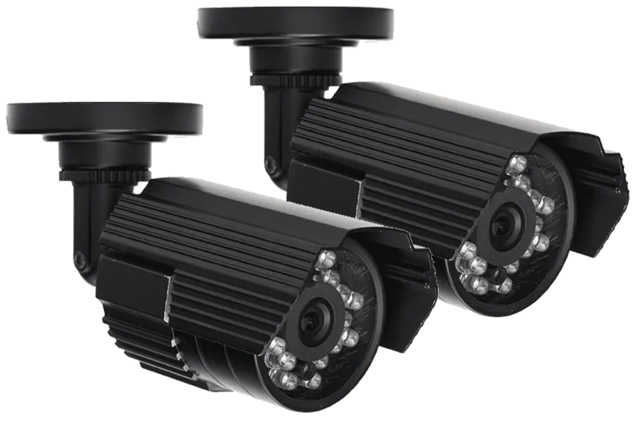 Outdoor surveillance cameras with 60FT night vision (2 Pack)