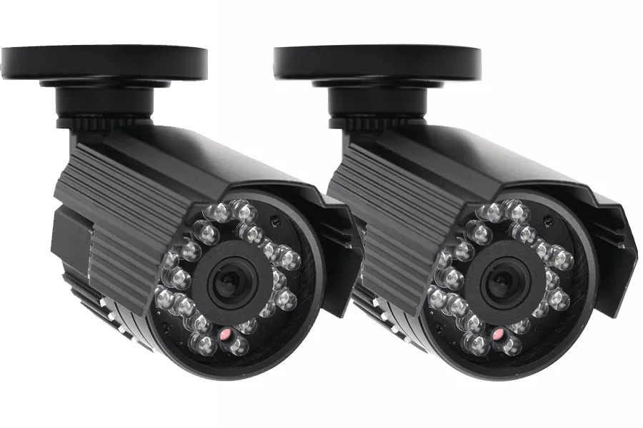 Outdoor surveillance cameras with 60FT night vision (2 Pack)