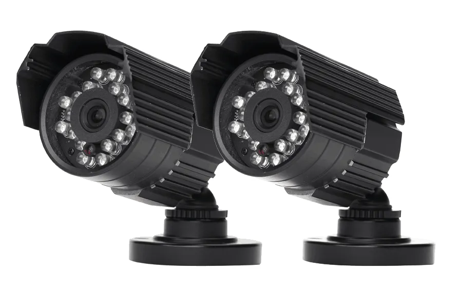Outdoor surveillance cameras with 60FT night vision (2 Pack)