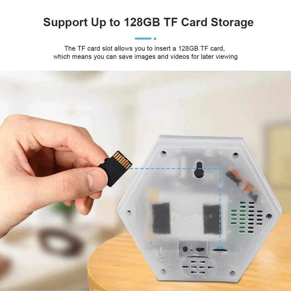 "Innovative Surveillance: 4K HD Mini WiFi Camera Electronic Clock with Two-Way Audio"