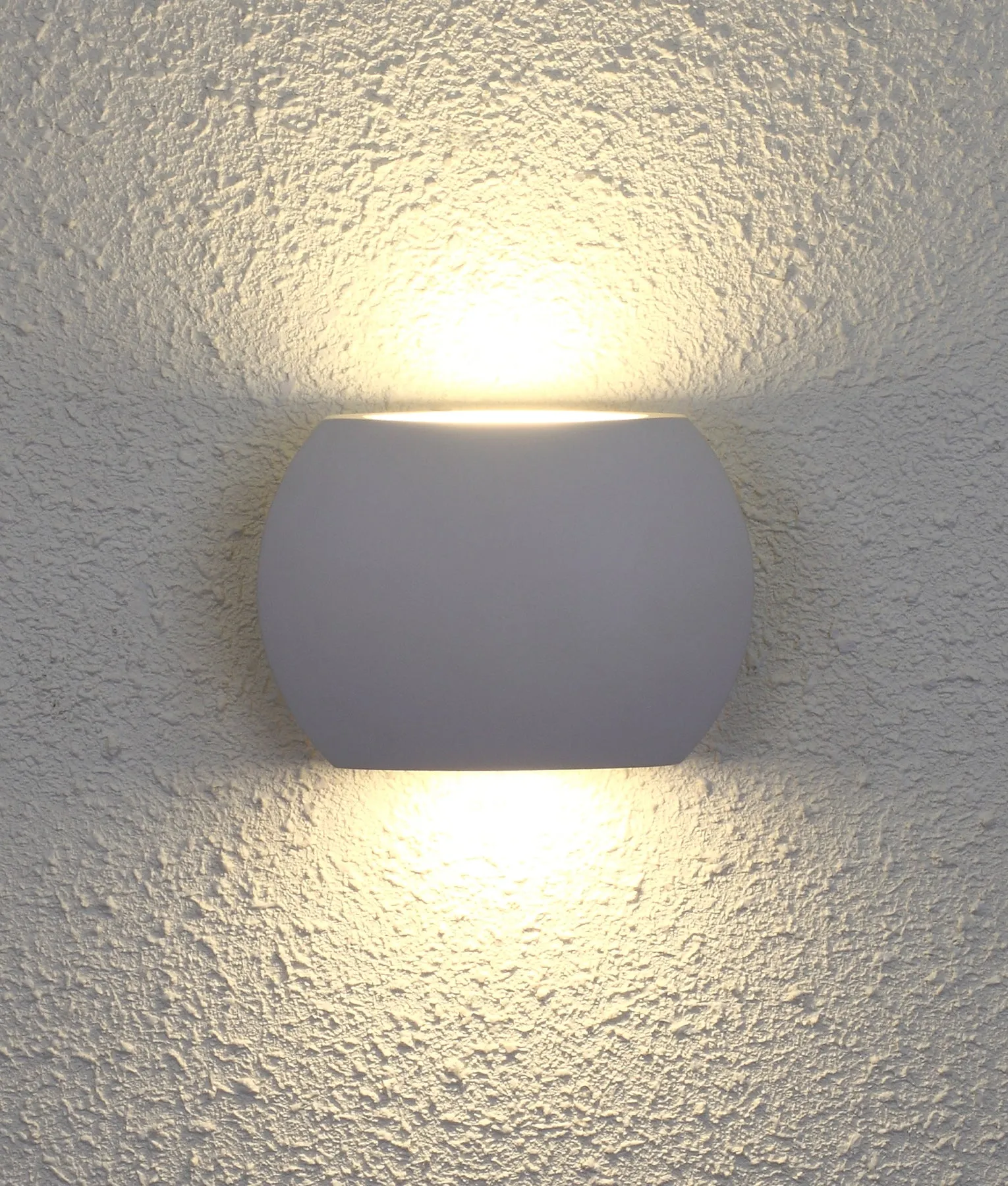REMO: Surface Mounted LED Exterior Curved Up/Down Wall Lights IP54
