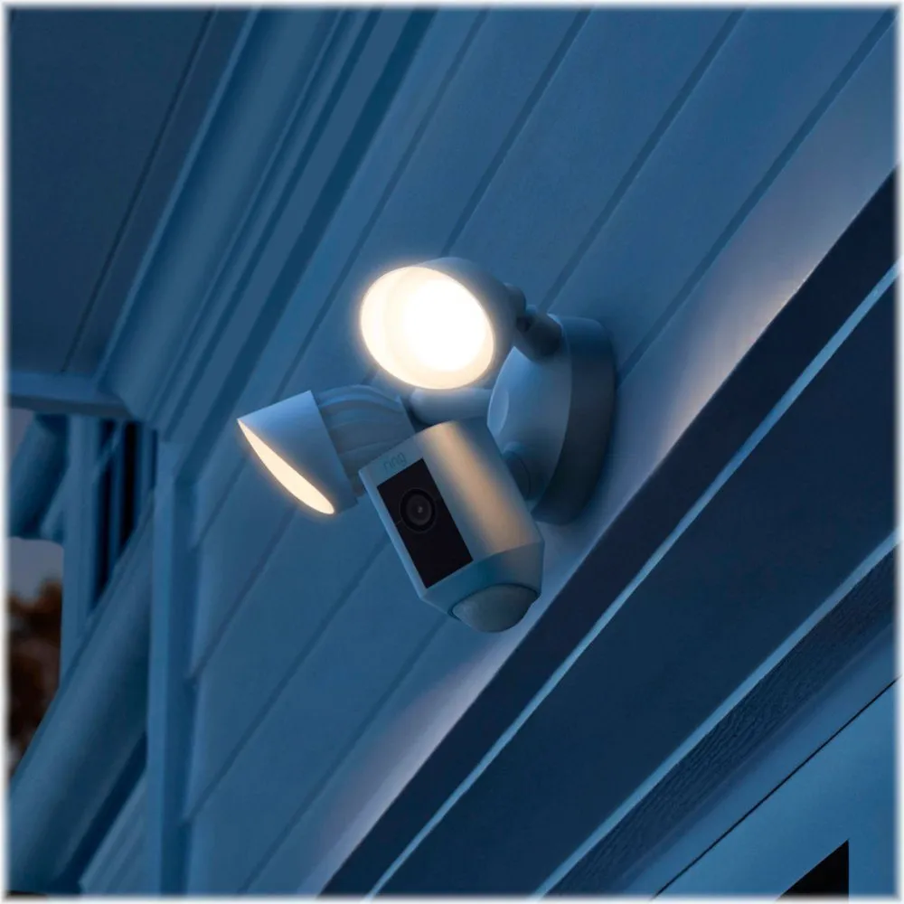 Ring - Floodlight Cam Plus Outdoor Wired 1080p Surveillance Camera