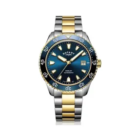 Rotary Blue Dial Two Tone Automatic Mens Watch GB05131/05