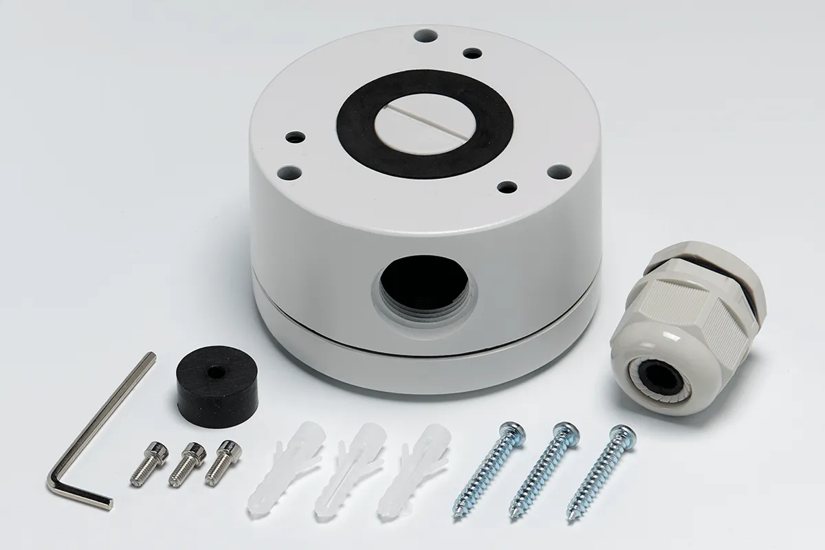 Round Outdoor Junction Box for 3 Screw Base Cameras